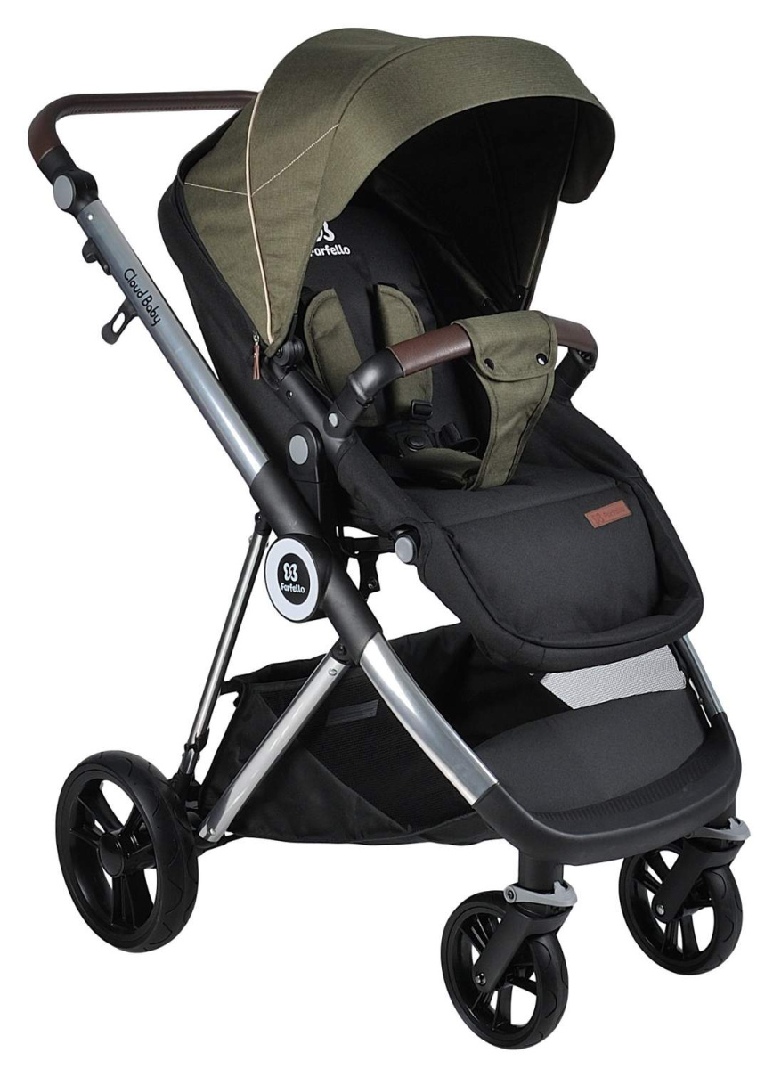 Коляска модульная 2 в 1 Farfello Cloud Baby CB (CB-11 Хаки)