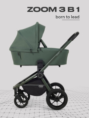 Коляска 3 в 1 Mowbaby Zoom PU Forest green