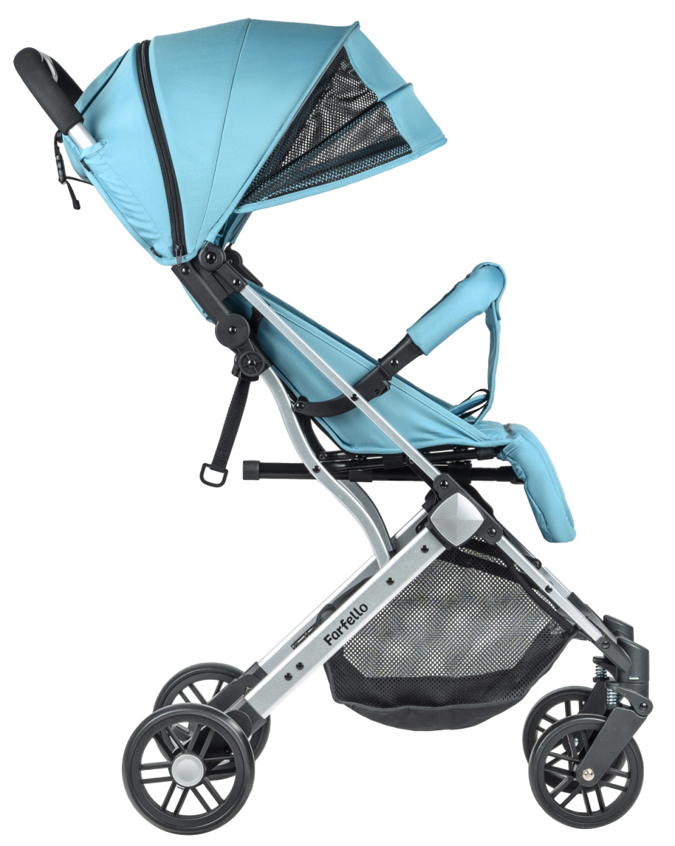 Коляска детская прогулочная Farfello Comfy Go (Smoke mint (серебро))