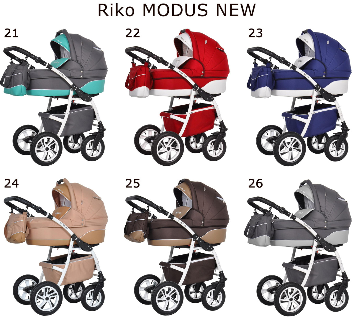 Коляска 2 в 1 Riko Modus NEW 23 синий