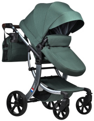 Коляска трансформер Farfello Aimile Original New Silver (Вечнозеленый NDS-1)