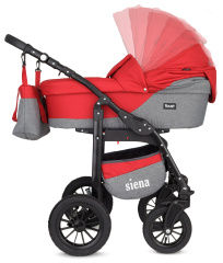 Коляска 3 в 1 Rant Siena 05 серый-красный
