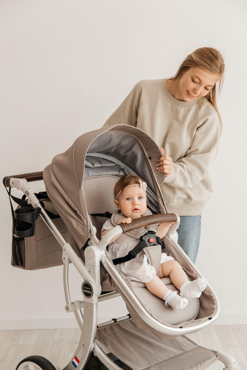 Коляска трансформер Farfello Aimile Original New Pearl (Капучино NDP-4)