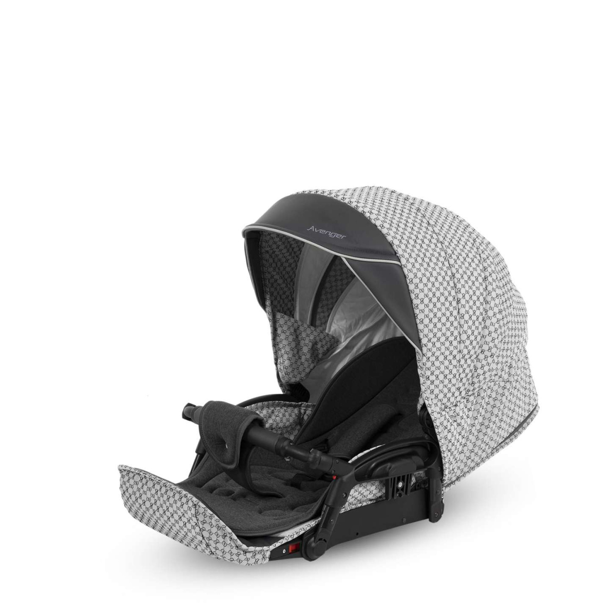 Коляска Camarelo Avenger 3 в 1 светло-серый жаккард/серая экокожа