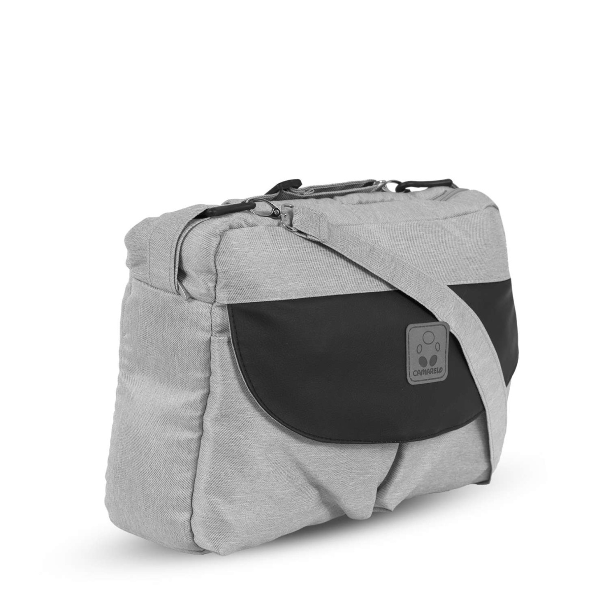 Коляска Camarelo Avenger 2 в 1 светло-серый меланж/черная экокожа