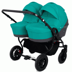 Коляска для двойни 2 в 1 Rant Siena Duo 11 серый-темно-зеленый