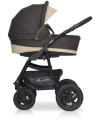 Коляска 2 в 1 Riko Basic Alfa 09 коричнево-бежевый