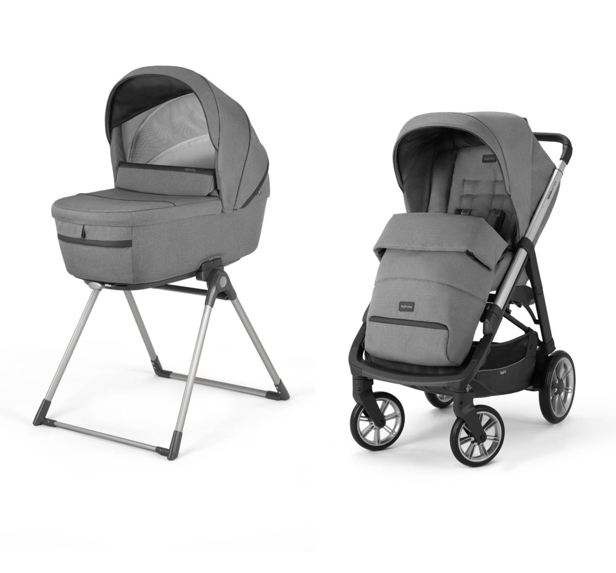 Коляска 2 в 1 Inglesina Aptica  с подставкой под люльку Stand Up, Kensington Grey