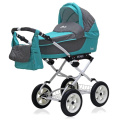 Коляска 2 в 1 Rant Fenix Classic 03 серо-бирюзовый