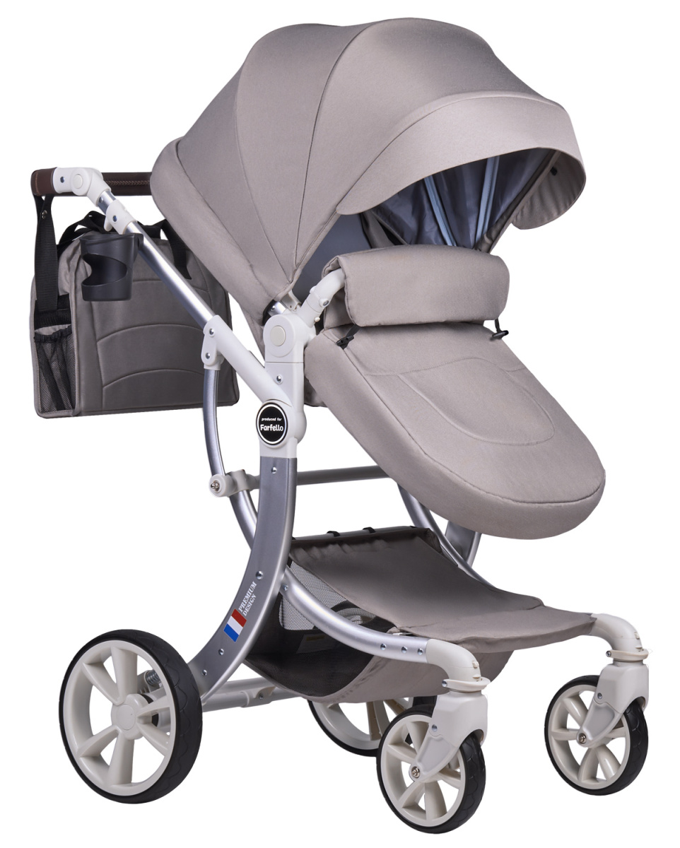 Коляска трансформер Farfello Aimile Original New Pearl (Капучино NDP-4)