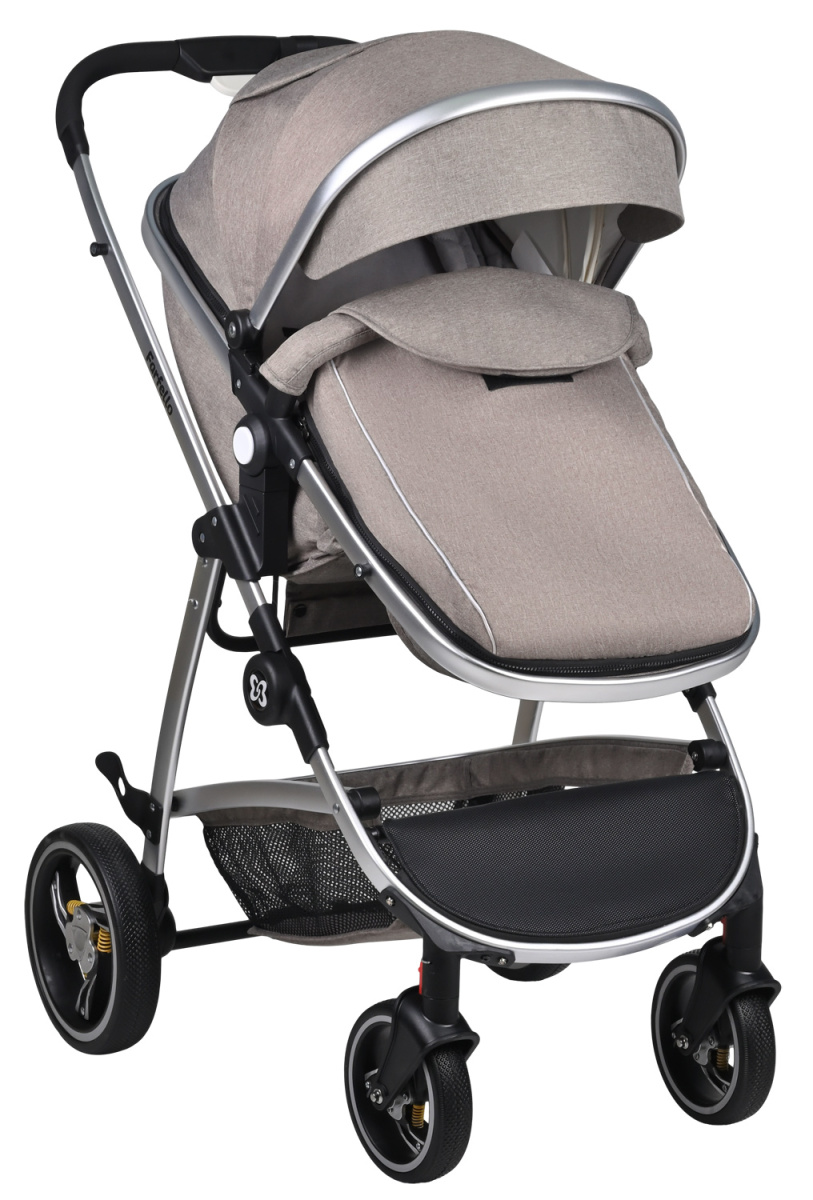 Коляска трансформер Farfello Pristina (Коричневый PS-14)