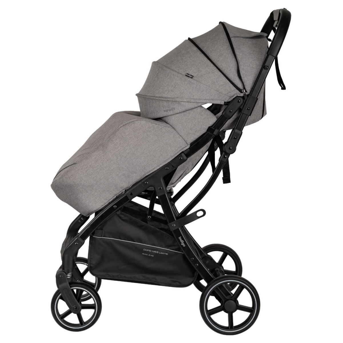 Коляска прогулочная Indigo FROST серый