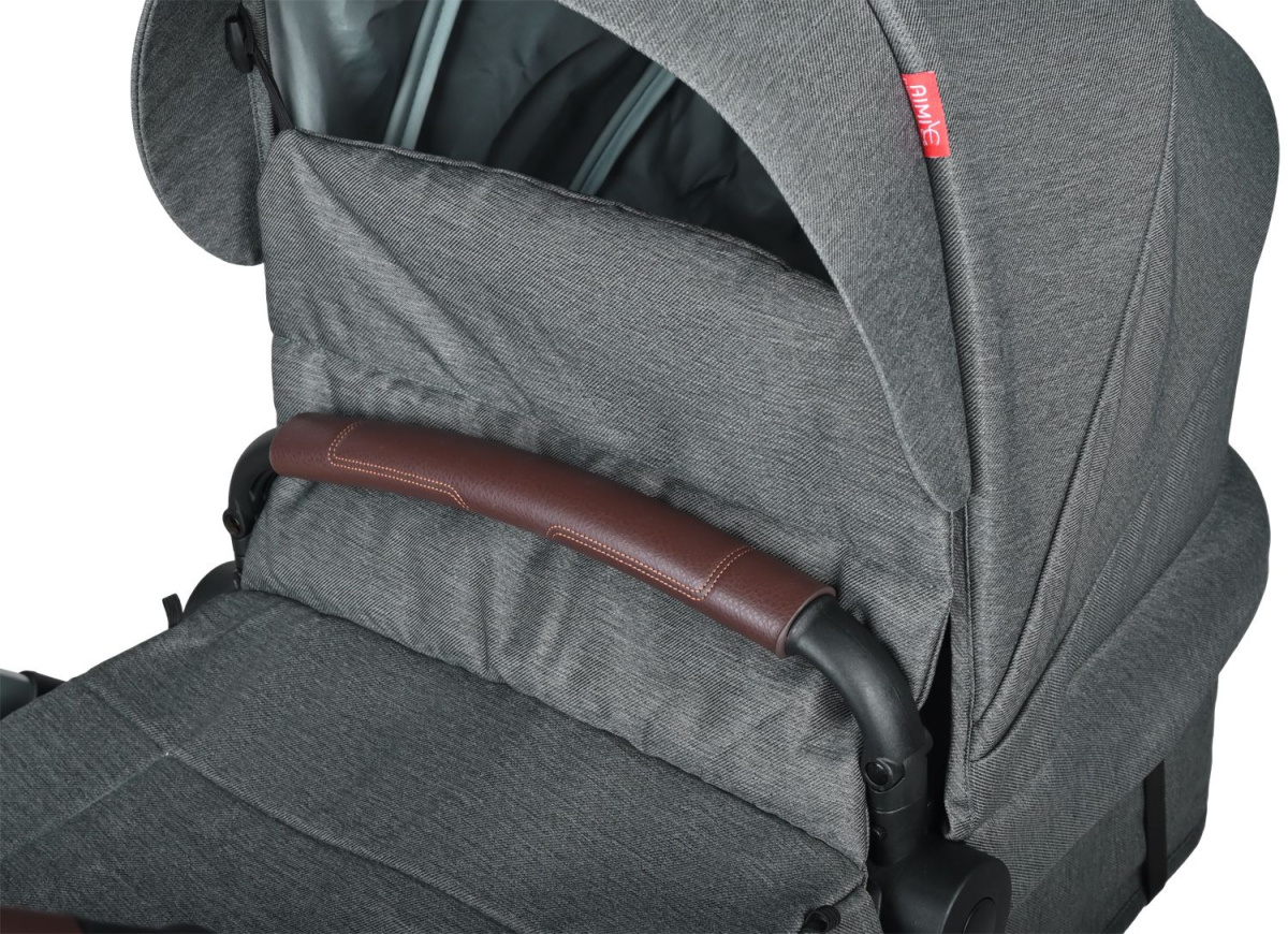 Коляска трансформер Farfello Aimile Original New Silver (Темно-серый NDS-2)