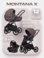 Коляска 3 в 1 Riko Basic Montana X 01 коричневый