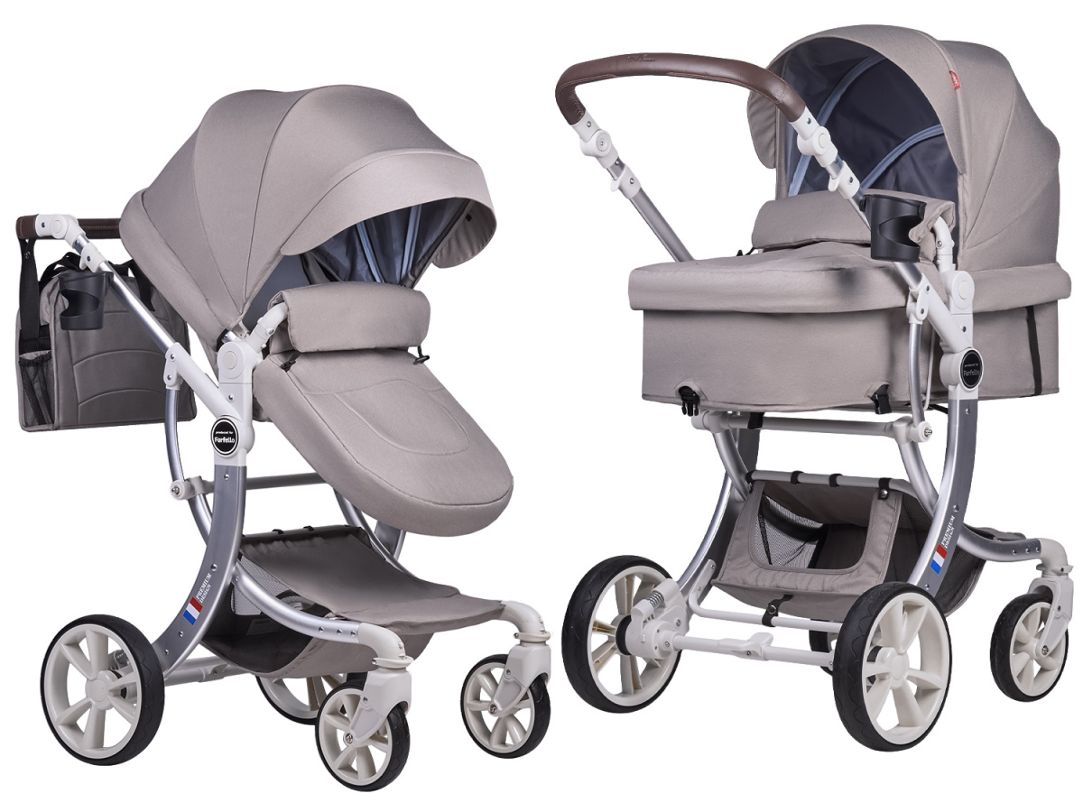 Коляска трансформер Farfello Aimile Original New Pearl (Капучино NDP-4)