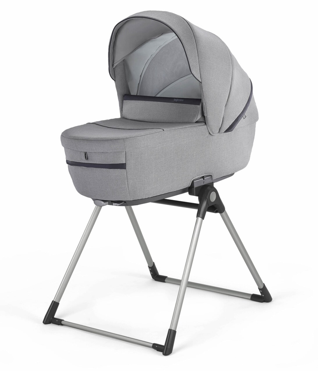 Коляска 3 в 1 Inglesina Aptica  с подставкой под люльку Stand Up, Silk Grey