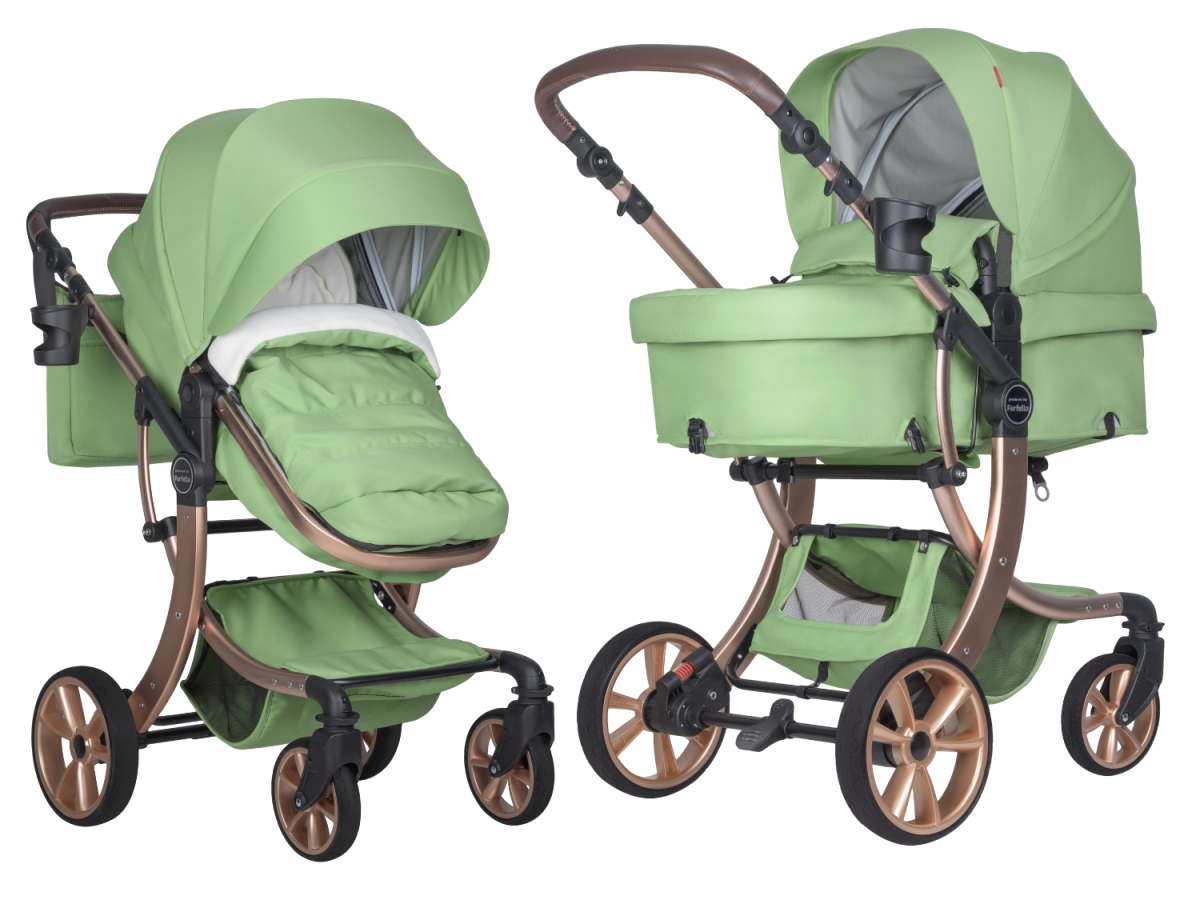 Коляска трансформер Farfello Aimile Original New Gold (Базилик NDG-4)