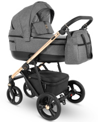 Коляска 2 в 1 Camarelo Belagio, BG-02 (Серый Жаккард)