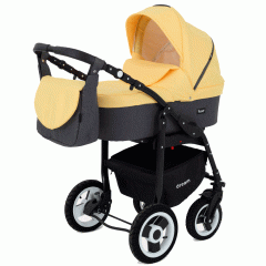 Коляска 3 в 1 Rant Dream 07 серый-желтый
