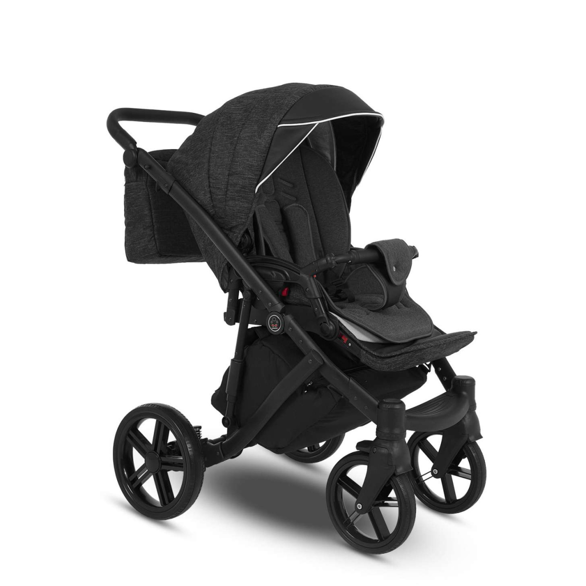 Коляска Camarelo Avenger 2 в 1черный меланж/черная экокожа