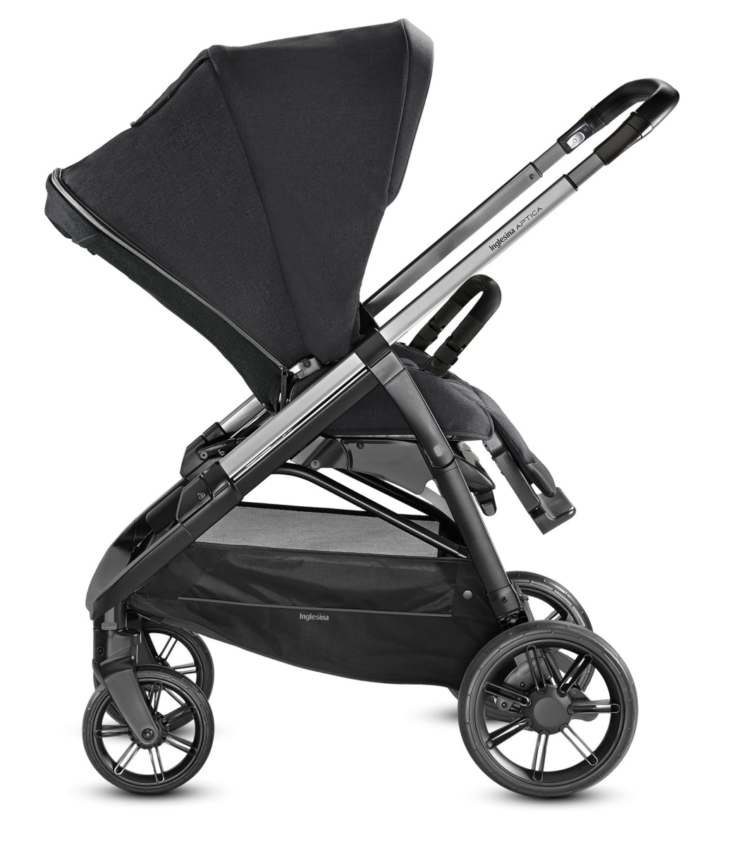 Коляска 2 в 1 Inglesina Aptica  с подставкой под люльку Stand Up, Mystic Black