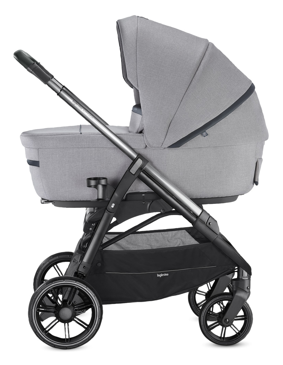 Коляска 3 в 1 Inglesina Aptica  с подставкой под люльку Stand Up, Silk Grey