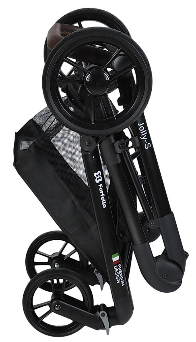 Коляска модульная 2 в 1 Farfello Jolly-S (J-77 чёрная)