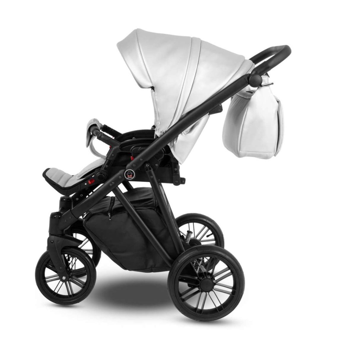 Коляска Camarelo Zeo 2 в 1 экокожа серебро