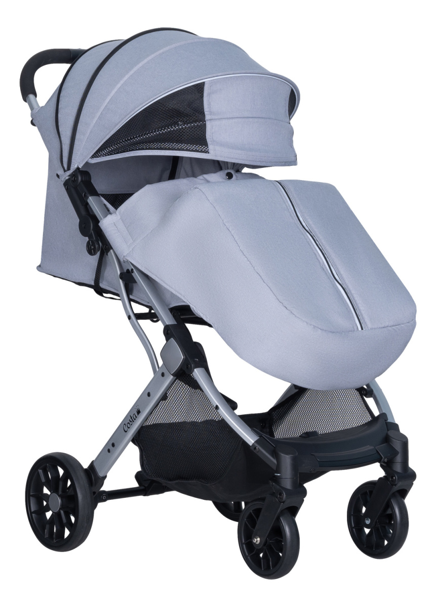Коляска детская прогулочная Farfello COSTA Linda Silver (Grey/ серый L-1)