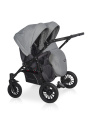 Коляска для двойни 2 в 1 Riko Basic Saxo 02 серый-черный