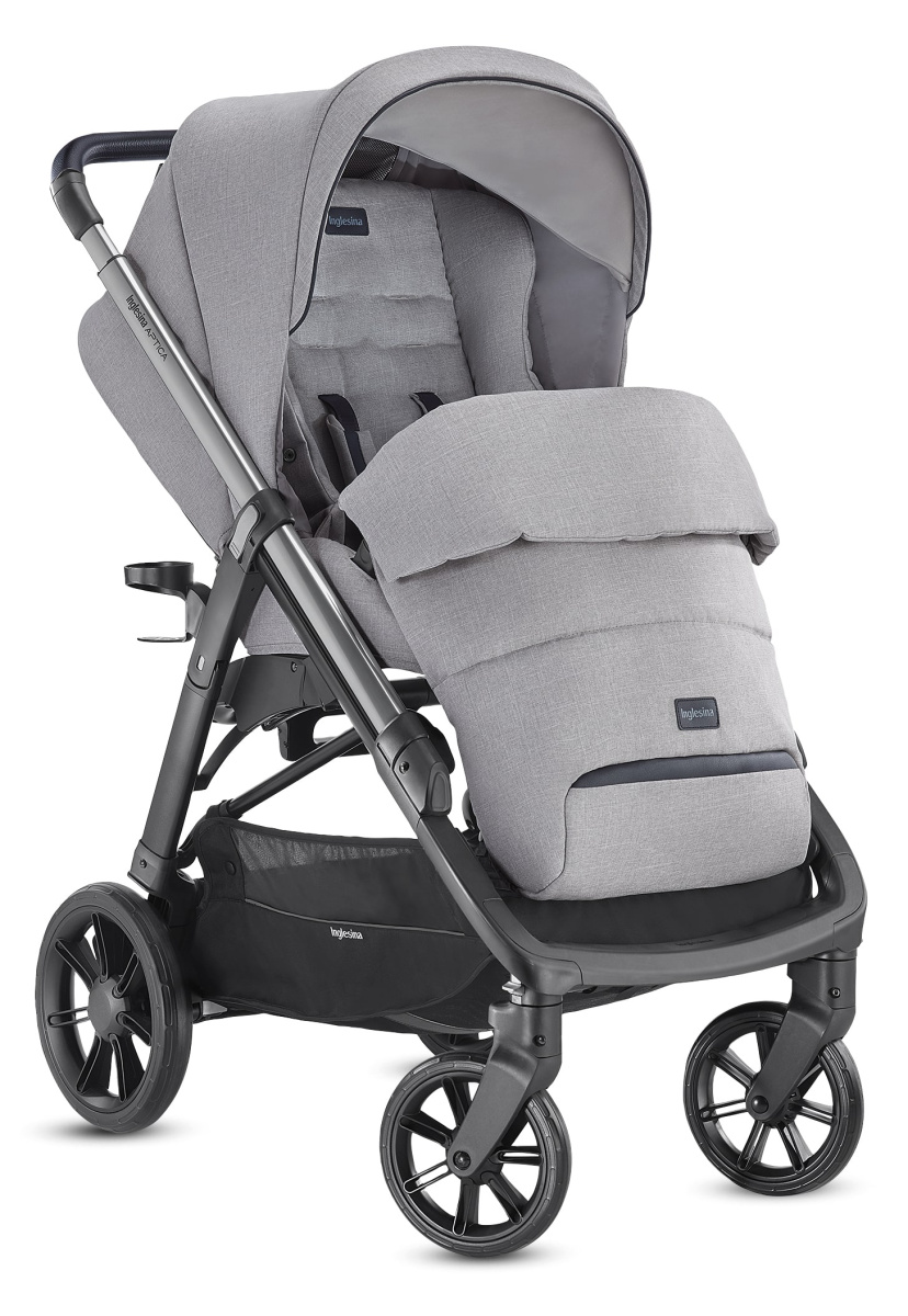 Коляска 3 в 1 Inglesina Aptica  с подставкой под люльку Stand Up, Silk Grey