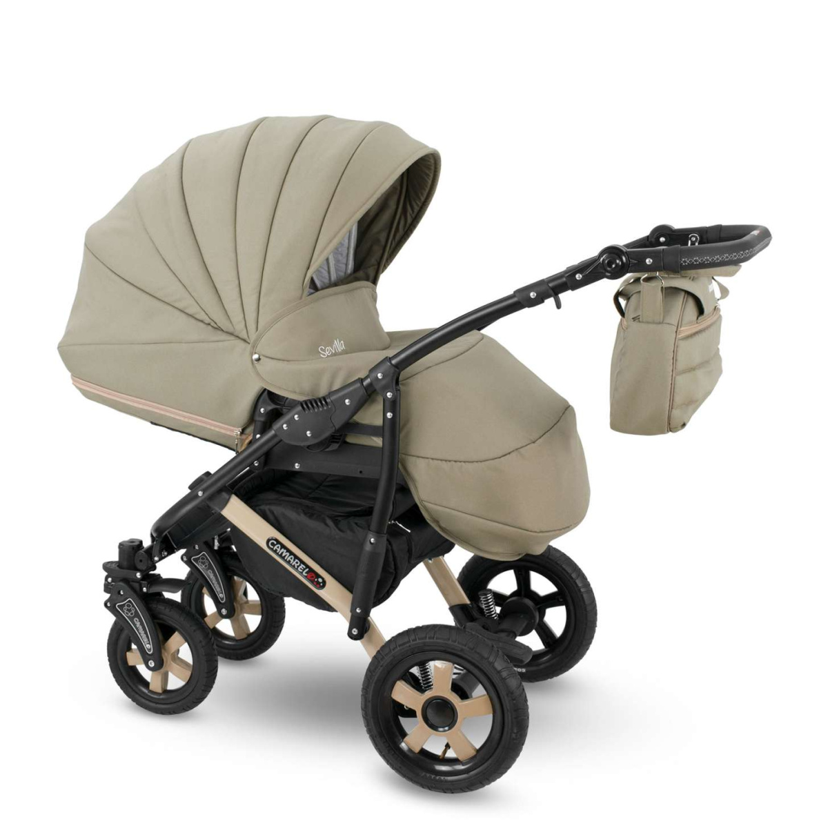 Коляска Camarelo Sevilla XSE 2 в 1 светло-бежевый