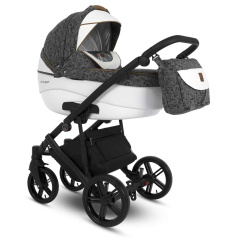 Коляска Camarelo Avenger 2 в 1серый жаккард/белая экокожа