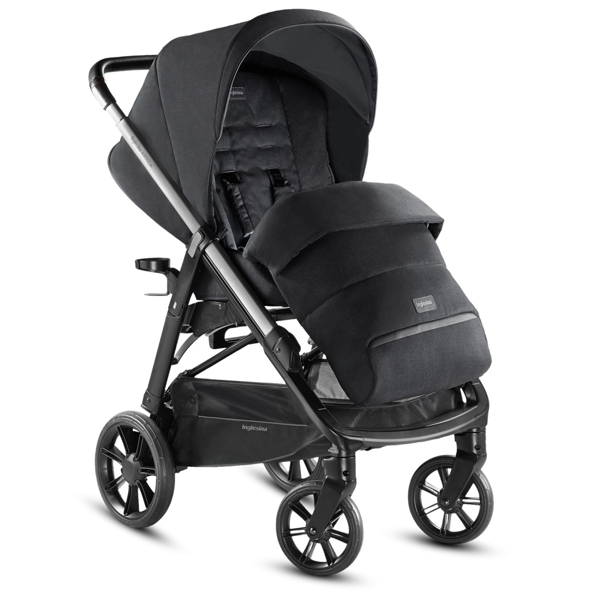 Коляска 3 в 1 Inglesina Aptica  с подставкой под люльку Stand Up, Mystic Black