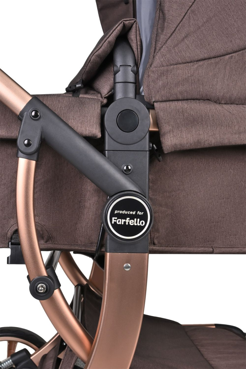 Коляска трансформер Farfello Aimile Original New Gold (Шоколадный NDG-3)