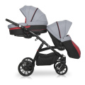 Коляска для двойни 2 в 1 Riko Team 01 красно-серый