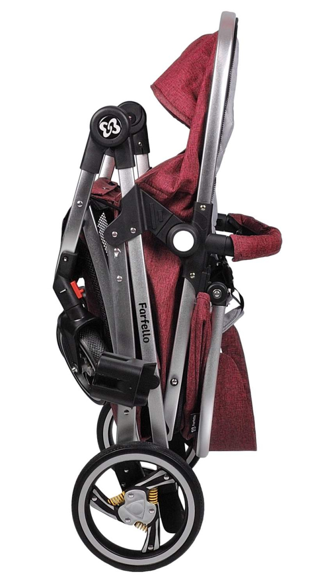 Коляска трансформер Farfello Pristina (Рубиновый PS-13)