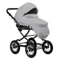 Коляска 2 в 1 Indigo Barbara Eco Classic, Be 04 (Светло-серая кожа)