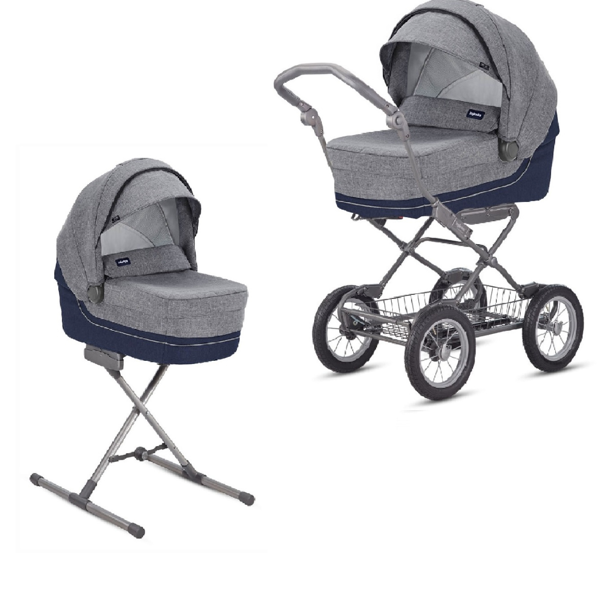 Коляска INGLESINA Sofia System Duo 2 в 1 на шасси Ergo Bike, цвет ANTIGUA BLUE