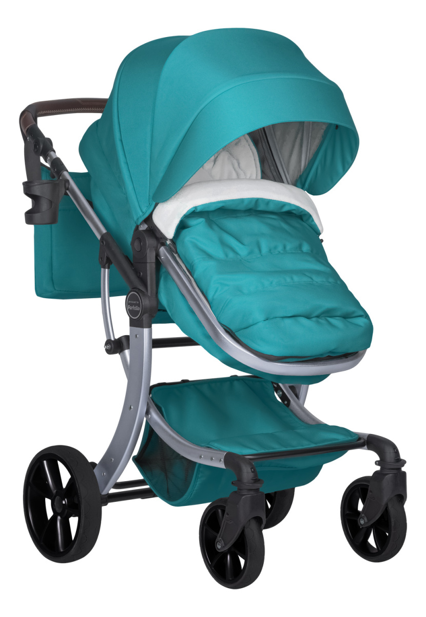 Коляска трансформер Farfello Aimile Original New Silver (Голубая гавань NDS-6)