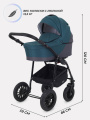 Коляска Rant Siena 2024 04 серый - темно-бирюзовый