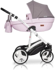 Коляска 3 в 1 Riko Basic Aicon 05 серо-розовый