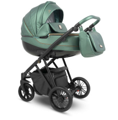Коляска Camarelo Zeo 2 в 1 экокожа зеленыйный