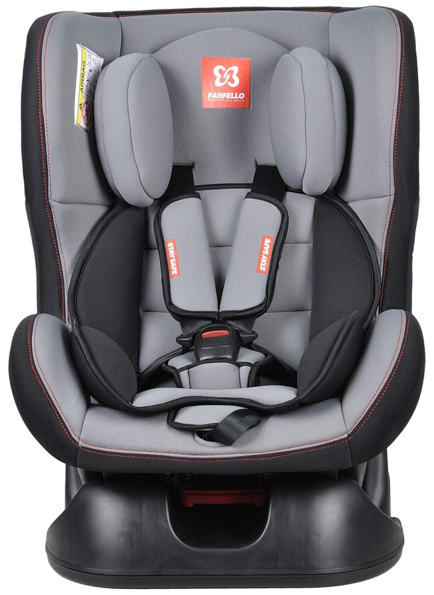 Автокресло детское Farfello GE-B серо+чёрный grey+black