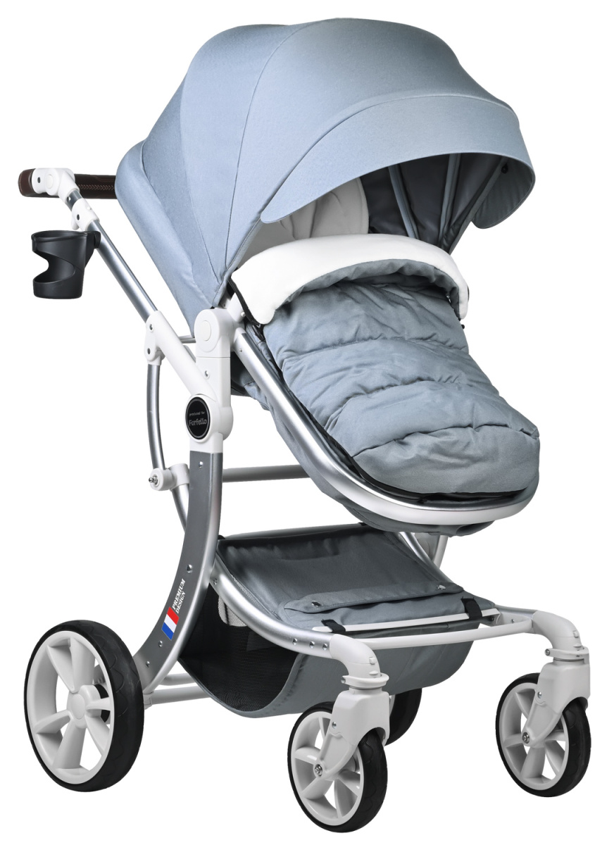 Коляска трансформер Farfello Aimile Original New Pearl (Стальной Серый NDP-3)
