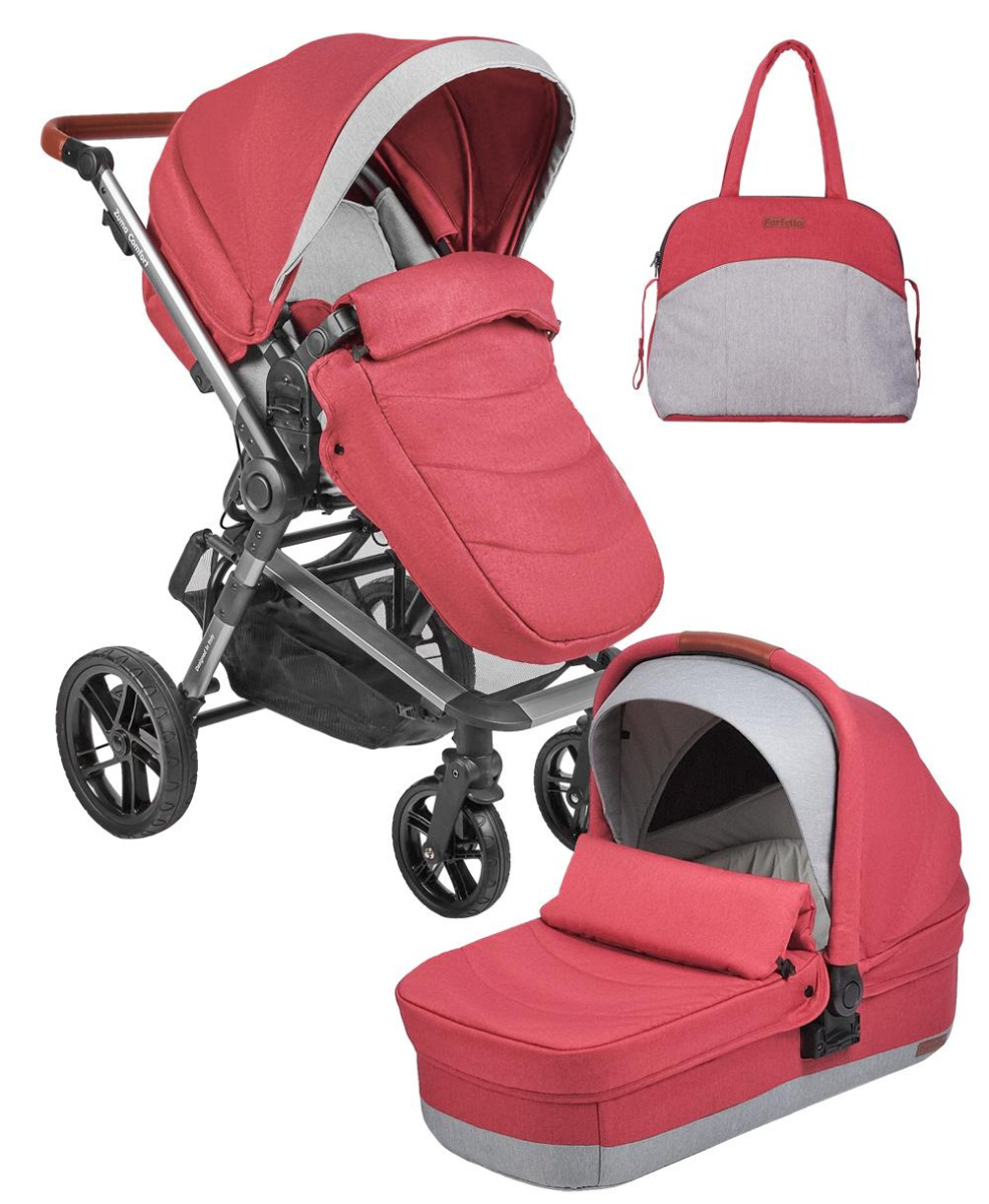 Коляска модульная 2 в 1 Farfello Zuma Duo Comfort (ZDC-11 Рубиновый)