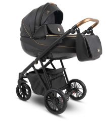 Коляска Camarelo Zeo 3 в 1 экокожа черный